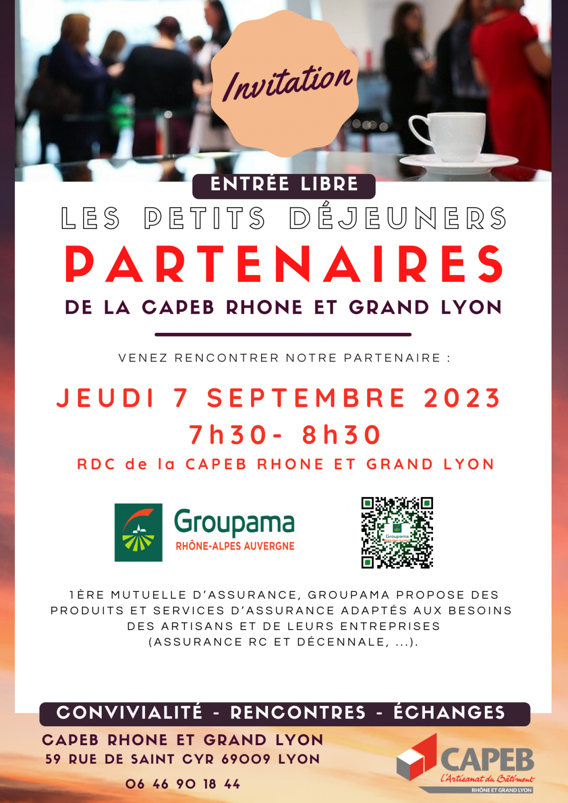 Invitation Petit D Jeuner Partenaire Avec Groupama Capeb